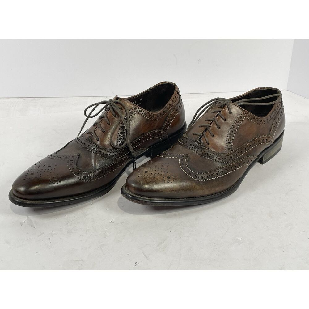 Gordon Rush Shoes Men 9 Brown Wingtip Oxford Dressy Dance Wedding Business